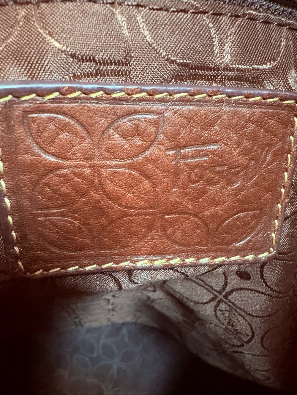 Fossil Brown Pebbled Leather Tote - Picture 5 of 8